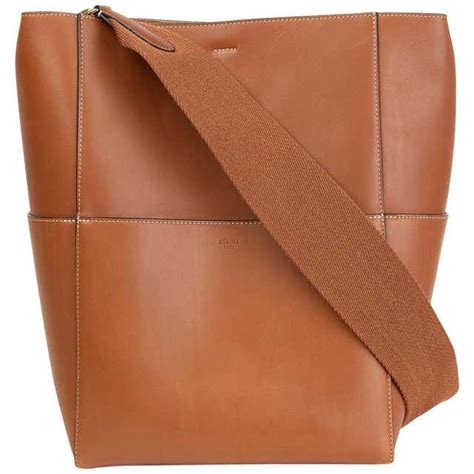 celine sangle tan|CELINE Natural Calfskin Sangle Bucket Bag Tan .